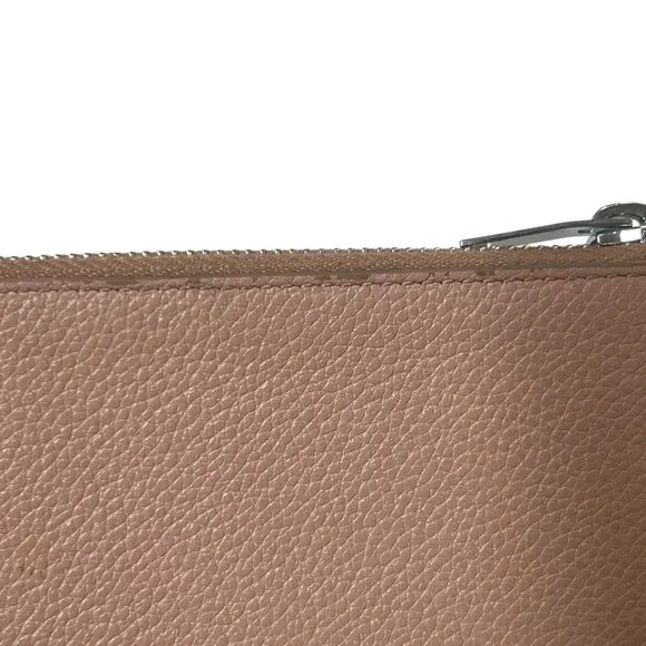 $345 Saint Laurent Blush Pink Grained Leather 5 Fragments Card Holder